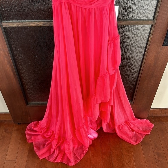 Mac Duggal RUFFLED ONE SHOULDER ASYMMETRICAL GOWN size 8 NEW $598 - Picture 8 of 12